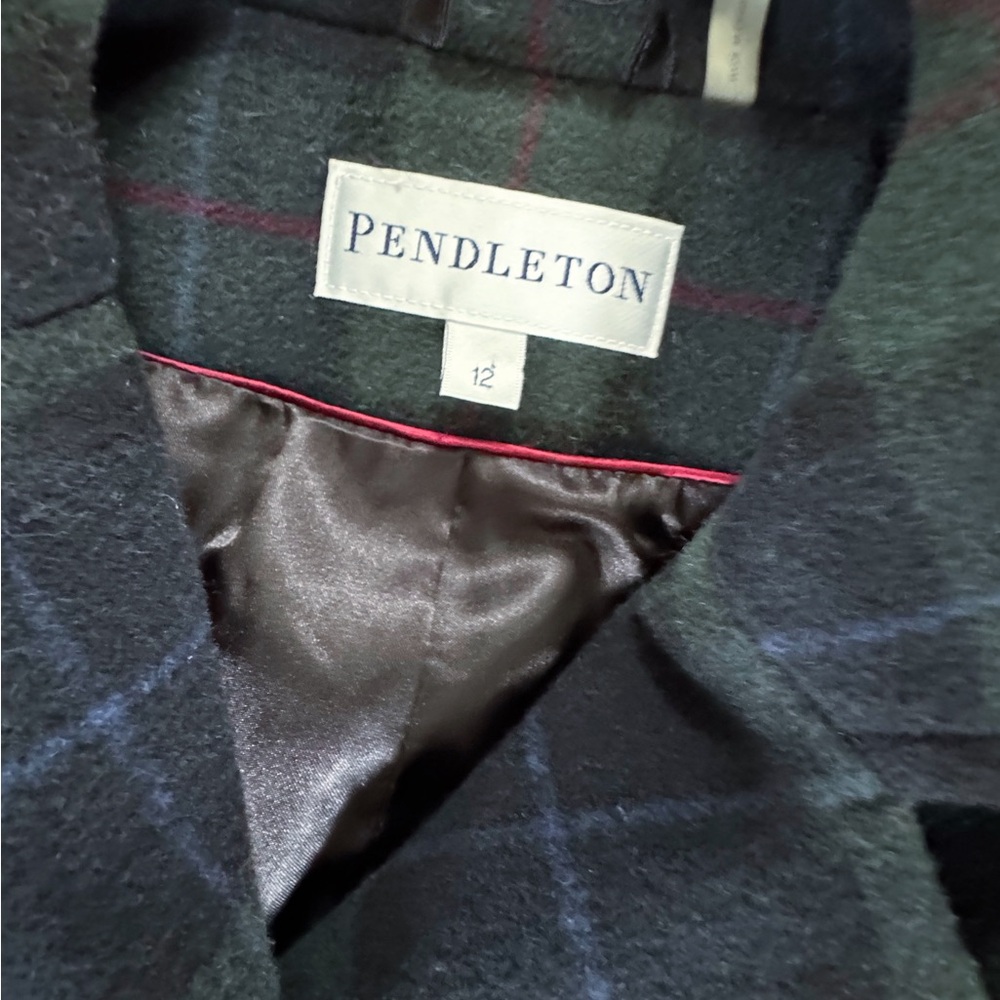 Pendleton Green and Blue Pea Coat